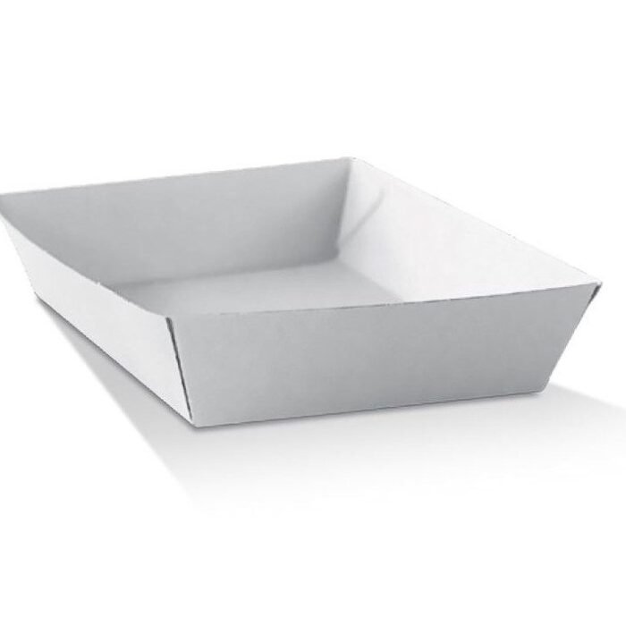 White Corrugated Tray X-Large 100pc/ctn