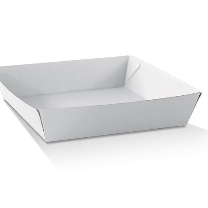 White Corrugated Tray Large 250pc/ctn