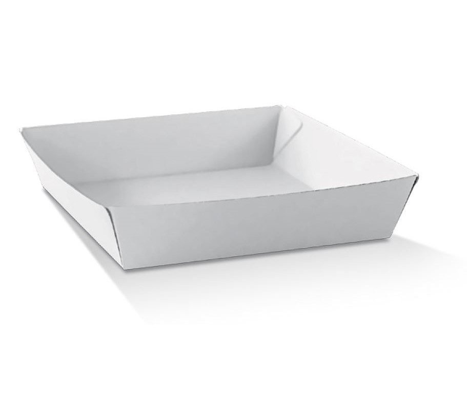 White Corrugated Tray Large 250pc/ctn