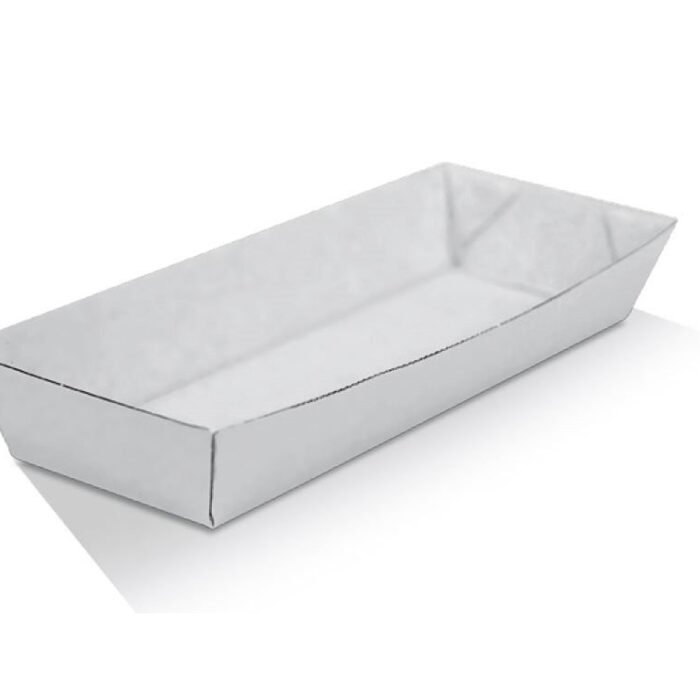White Corrugated Tray Hot Dog 600pc/ctn